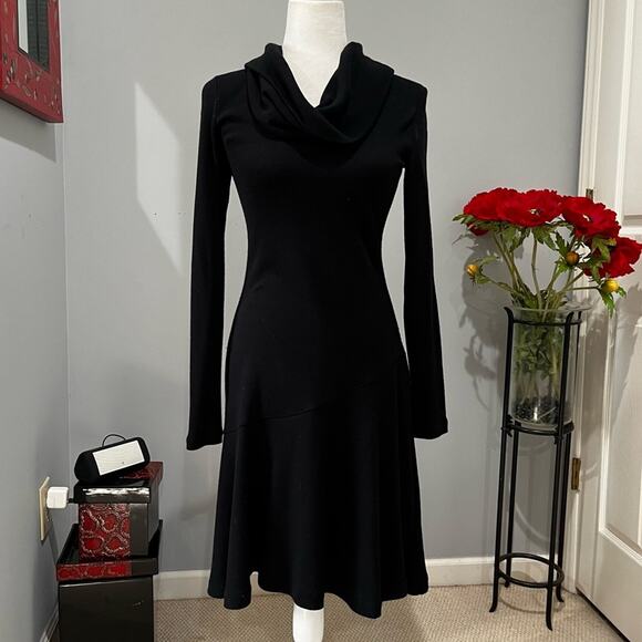 NEW Banana Republic Wool Classic Fit Flare Midi Cowl Neck Sweater Dress XS NWOT - Picture 4 of 16